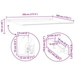 vidaXL Auvent avec Blanc 4 5 × 3 m Métal