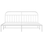 vidaXL Cadre de lit métal sans matelas et tête de lit blanc 193x203 cm