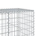 vidaXL Panier gabion avec couvercle 400x100x100 cm fer galvanisé