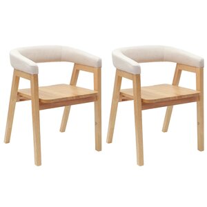 vidaXL Chaises de salle à manger 2 Pièces Naturel 54 x 57 x 73 cm