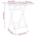 vidaXL Ensemble de bistro pliable 3 Pièces bois d'acacia solide