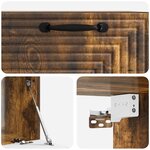 vidaXL Meuble TV mural Chêne fumé 59 5 x 41 x 30 cm Bois d'ingénierie