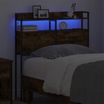 vidaXL Tête de lit avec étagère Chêne fumé 80 cm Bois d'ingénierie