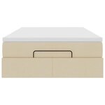 vidaXL Cadre de lit ottoman avec matelas crème 120x200cm tissu