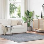 vidaXL Tapis shaggy à poils longs NAVARRA gris argenté 200x200 cm