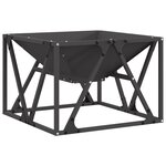 Cheminée en acier carrée vidaXL noire 50x50x35 cm