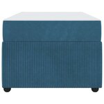 vidaXL Cadre de lit avec matelas Bleu 90 x 200 cm tissu