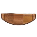 vidaXL Tapis d'escalier autocollants 15 Pièces Marron 65x21x4 cm