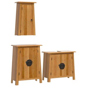 vidaXL Ensemble de meubles de salle de bain 3 Pièces bois de pin massif