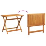 Ensemble Bistro de Jardin Pliable 4 Pièces en Bois Massif d'Acacia vidaXL