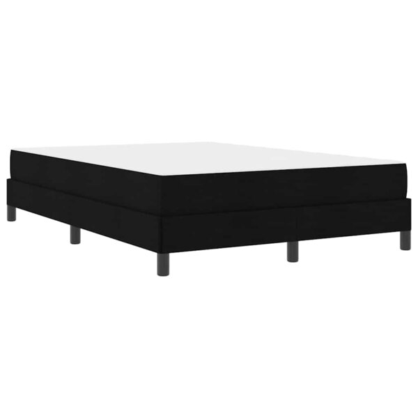 vidaXL Lit à ressorts avec matelas Noir 160 x 200 cm tissu
