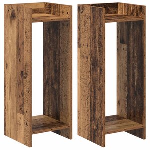 vidaXL Support de Plante 2 pièces Bois ancien 30 x 30 x 80 cm