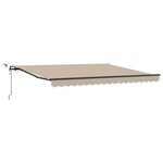 vidaXL Auvent Rétractable with Beige 400 × 350 cm tissu