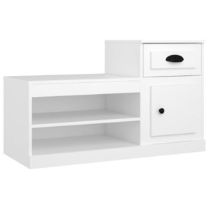 vidaXL Armoire à chaussures blanc 100x42x60 cm bois d'ingénierie