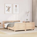 vidaXL Cadre de lit sans matelas 160x200 cm bois massif de pin