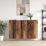 vidaXL Armoires Murailles 2 Pièces Bois ancien 69 5 x 34 x 90 cm