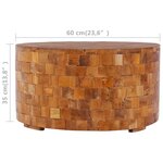 vidaXL Table basse 60x60x35 cm Bois de teck massif