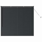 vidaXL Store de Fenêtre avec des rideaux Autre Noir 80 x 130 cm Aluminium