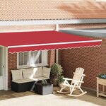 vidaXL Bande de auvent Rouge 4.3 x 0.2 m Toile
