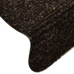 vidaXL Tapis d'escalier autocollants 20 pièces 65 x 21 x 4 cm Marron foncé Demi-rond Grand