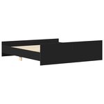 vidaXL Cadre de lit sans matelas noir 180x200 cm