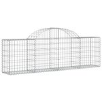 vidaXL Paniers à gabions arqués 25 Pièces 200x30x60/80 cm Fer galvanisé