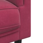 vidaXL Ensemble de canapés 3 Pièces avec coussins rouge bordeaux velours