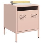 vidaXL Tables de chevet 2 Pièces rose 35x39x43 5 cm acier