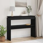Table console vidaXL Chêne noir 80x30x102 cm en bois d'ingénierie
