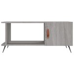 vidaXL Table basse sonoma gris 90x50x40 cm bois d'ingénierie