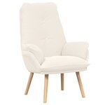 vidaXL Fauteuil Relaxant crème en tissu semblable à de la laine bouclée