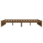 vidaXL Cadre de lit sans matelas marron miel bois massif 140x200 cm