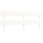 vidaXL Cadre de lit sans matelas blanc 200x200 cm bois massif de pin