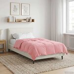 vidaXL Duvet d'hiver Matelassé Rose 135 x 200 cm Microfibre
