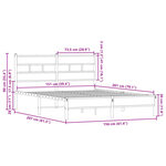 vidaXL Cadre de lit sans matelas avec tête de lit 150x200 cm