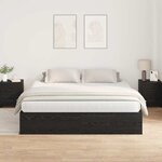 vidaXL Cadre de lit Chêne noir 200 x 200 x 31 5 cm Bois d'ingénierie