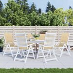 vidaXL Coussins de chaise à dossier haut lot de 6 beige mélangé tissu