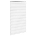 vidaXL Store vénitien zébré 100 9 x 175 cm  largeur du tissu 96 7 cm  blanc