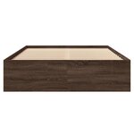 vidaXL Cadre de lit sans matelas chêne marron 135x190 cm