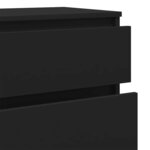 vidaXL Commode Noir 60x36x103 cm Bois d'ingénierie