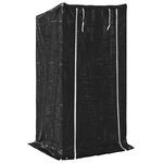 vidaXL Portant de bois de chauffage et housse de pluie acier galvanisé