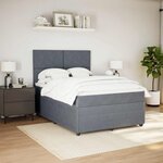vidaXL Sommier à lattes de lit et matelas Gris foncé 160x200cm Velours