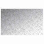vidaXL Plaques à damier 4 Pièces Argent 80 x 50 cm Aluminium