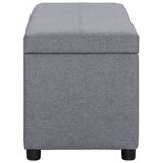 vidaXL Banc avec compartiment de rangement 116 cm Gris clair Polyester