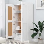 vidaXL Bibliothèque Blanc 82 5x30 5x150 cm Bois d’ingénierie