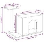 vidaXL Arbre à chat avec griffoir en sisal Gris foncé 51 cm