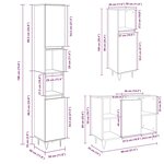 vidaXL Ensemble de meubles de salle de bain 3 Pièces chêne sonoma