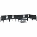 vidaXL Ensemble de canapé de jardin 7 Pièces Anthracite Acier