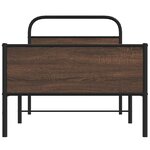 vidaXL Cadre de lit sans matelas 90x200cm chêne marron bois ingénierie