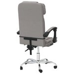 vidaXL Fauteuil de massage inclinable de bureau Taupe Tissu